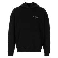 Bluze de trening Palm Angels Black Hoodie With White Logo Barbati