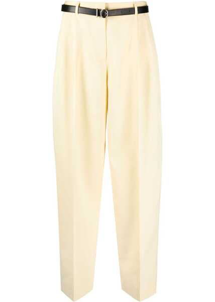 Pantaloni office Jil Sander Grain De Poudre Wool Pants With Front Pleats Yellow Femei (BM 15519169) 1