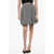 Dior Tartan Wool Circle Skirt Black & White