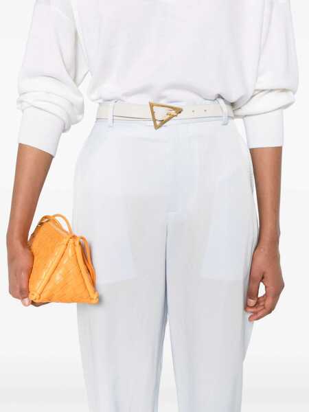 Pantaloni office Bottega Veneta Straight-Fit Fluid Pants Light Blue Femei (BM 15519571) 5