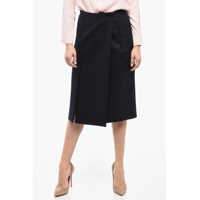 Fuste lungi Pinstriped Virgin Wool Wrap Longuette Femei