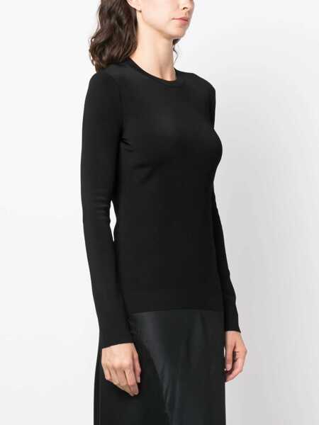 Tricouri Givenchy Long-Sleeved T-Shirt With Monogram Mesh Detail Black Femei (BM 15519616) 4