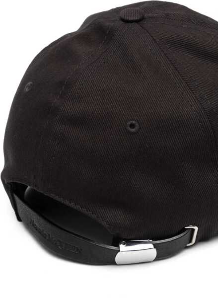 Caciuli Alexander McQueen Cotton Cap With Embossed Logo Black Barbati (BM 15519643) 2
