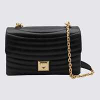 Genti de umar Salvatore Ferragamo Black Leather Shoulder Bag Femei