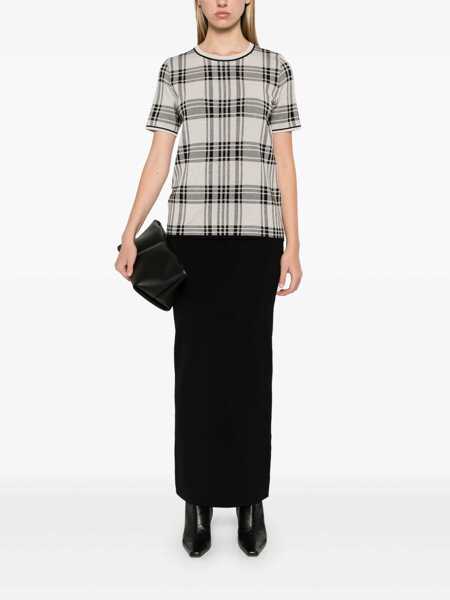 Tricouri Max Mara S Max Mara Lesena Jacquard Knit T-Shirt GREY Femei (BM 15525145) 2