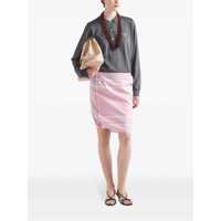Imbracaminte Dama pagina 297 - Tricouri Polo Prada Prada Long Sleeve Knit Polo Shirt GREY Femei (BM 15526222) - B-mall.ro