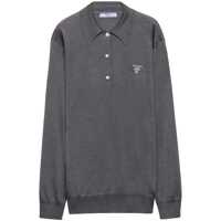 Tricouri Polo Prada Long Sleeve Knit Polo Shirt Femei