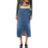Fuste lungi Denim twisted midi skirt Femei