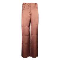 Pantaloni casual BLANCA VITA Brown Trousers Femei