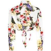 Bluze Dolce & Gabbana Floral Print Cotton Blouse Femei