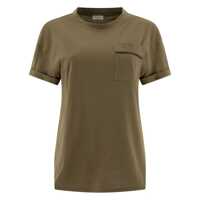 Tricouri Brunello Cucinelli "Shiny Pocket Detail" T-Shirt Femei