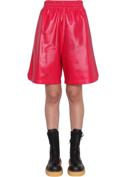 Pantaloni scurti Bottega Veneta Leather Shorts RED Femei (BM 15573815) 1
