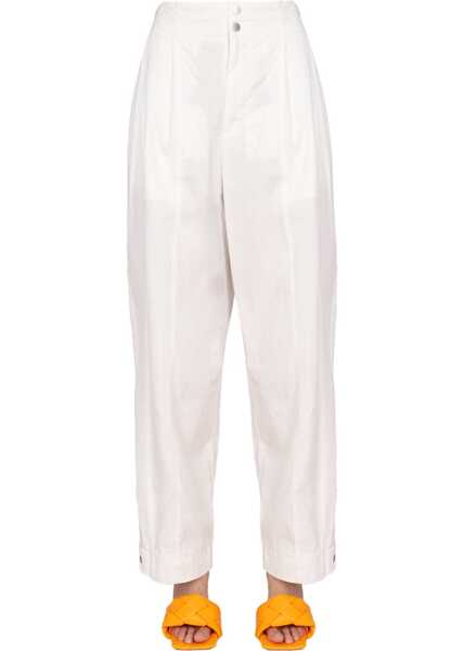 Pantaloni casual Bottega Veneta Wide Leg Pants WHITE Femei (BM 15573827) 1