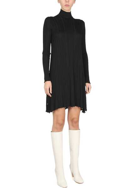 Rochii elegante Bottega Veneta Plisse Dress BLACK Femei (BM 15575720) 2