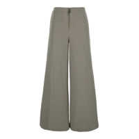 Pantaloni scurti Grey Wide Pants With Zip Closure In Tech Fabric Woman Femei