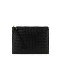 Genti de mana Bottega Veneta Dama - Genti de mana Bottega Veneta Bottega Veneta Leather Flat Pouch Black Femei (BM 15579326) - B-mall.ro