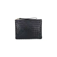 Genti de mana Bottega Veneta Leather Flat Pouch Femei