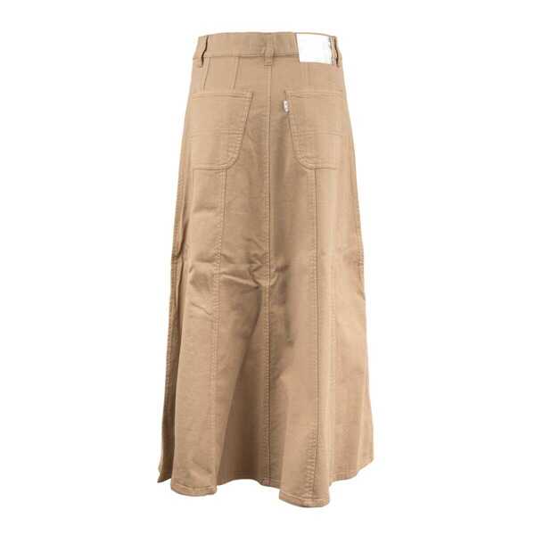 Fuste Department Five Department 5 Wham Beige Godet Midi Skirt Beige Femei (BM 15581423) 2