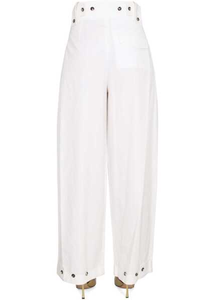 Pantaloni casual Bottega Veneta Wide Leg Pants IVORY Femei (BM 15587339) 4