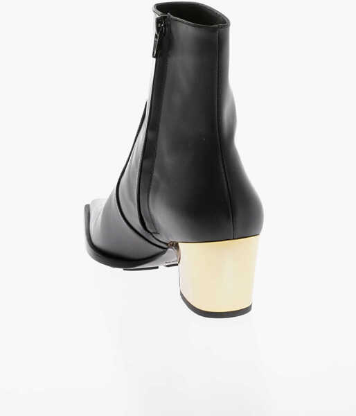 Botine Bottega Veneta Leather Tokyo Western Booties With Metal Heel 5Cm Black Femei (BM 15587684) 2