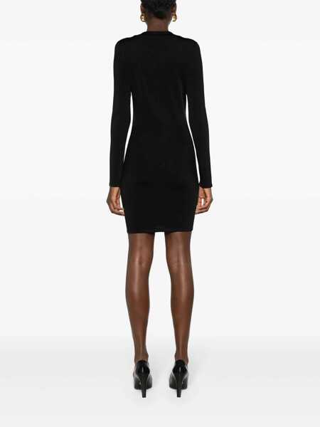 Rochii Saint Laurent Saint Laurent Knitted Mini Dress Black Femei (BM 15591575) 4