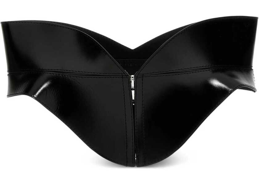 Curele Alexander McQueen Leather Waistbelt With Zip Closure 130Mm Black Femei (BM 15601580) 2
