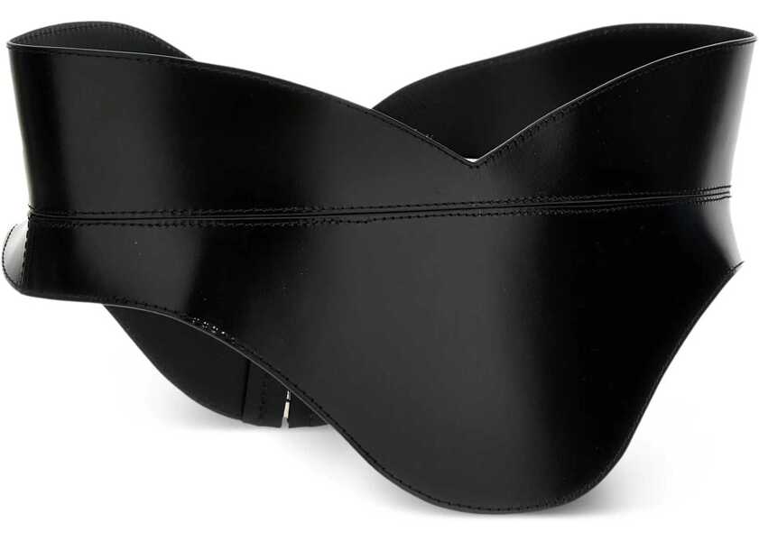 Curele Alexander McQueen Leather Waistbelt With Zip Closure 130Mm Black Femei (BM 15601580) 3