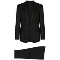 Costume Black Single-Breasted Suit With Peak Revers In Wool Blend Man Barbati