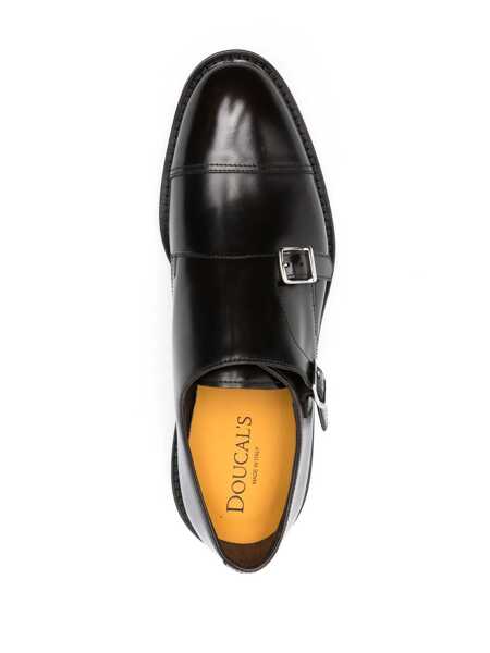 Pantofi Doucals DOUBLE BUCKLE CAP TOE GM HORSE BROWNBROWN SOLE Brown Barbati (BM 15613886) 4