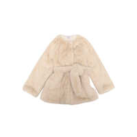 Paltoane Magil BELTED ECO-FUR JACKET