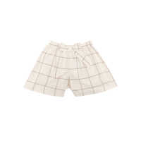 Pantaloni scurti Magil CHECKED SHORT IN CREAM/BEIGE COLOR