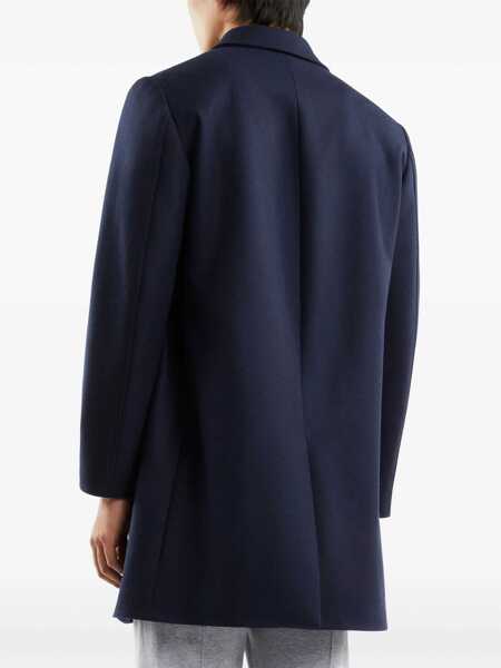 Paltoane Fay LODEN COAT WITH HOOK Blue Barbati (BM 15614063) 3