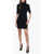 DSQUARED2 Turtleneck Dress With Padded Shoulders Black
