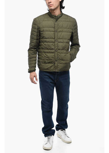 Jachete Woolrich Quilted Lightweight Jacket With Crewneck Green Barbati (BM 15614702) 4