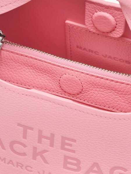 Genti mini Marc Jacobs Marc Jacobs The Mini Sack Leather Tote Bag RIBBON PINK Femei (BM 15618041) 5