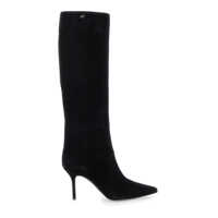 Bocanci Black Boots With Logo Detail In Suede Woman Femei