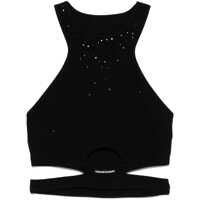 Topuri Andreādamo Cotton Cut-Out Top With Rhinestones Femei