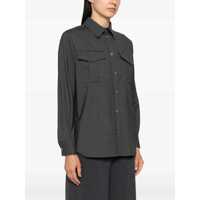 Camasi P.A.R.O.S.H. Dama - Camasi P.A.R.O.S.H. Grey Shirt With Classic Collar In Wool Blend Woman GREY Femei (BM 15623606) - B-mall.ro