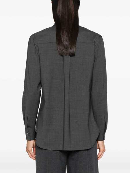 Camasi P.A.R.O.S.H. Grey Shirt With Classic Collar In Wool Blend Woman GREY Femei (BM 15623606) 4