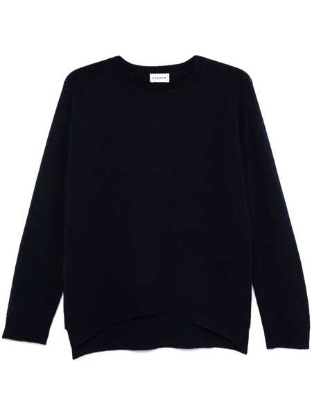 Pulovere P.A.R.O.S.H. Blue Crewneck Sweater With Asymmetric Hem In Wool And Cashmere Woman BLUE Femei (BM 15623633) 1