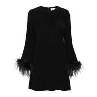 Rochii Black Cut-Out Short Dress In Light Fabric Woman Femei