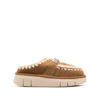 Balerini 'Bounce' Beige Mules With Logo Lettering And Open Rear In Leather Woman Femei