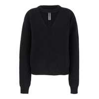 Pulovere 'Eclipse' Black Crewneck Sweater In Wool Woman Femei