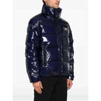 Geci de iarna DSQUARED2 pentru Barbati - Geci de iarna DSQUARED2 Blue Down Jacket With Logo Patch On The Front In Tech Fabric Man BLUE Barbati (BM 15631016) - B-mall.ro