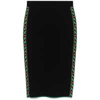 Fuste Casablanca Wool Laurel Midi Skirt With Embroidery Femei