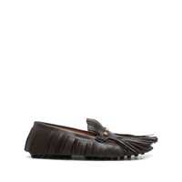 Mocasini 'Yorky' Brown Loafers With Fringes In Leather Woman Femei