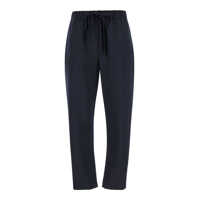 Pantaloni scurti Blue Pants With Elastic Waistband And Drawstring In Viscose Blend Woman Femei