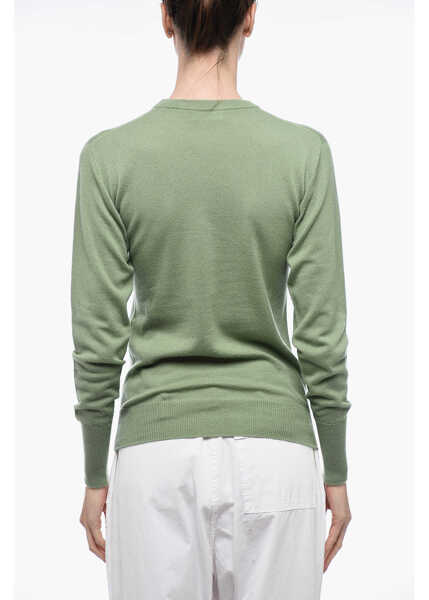Pulovere Jil Sander Crew Neck Pure Cashmere Sweater Green Femei (BM 15634607) 2
