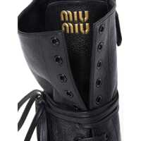 Bocanci Miu Miu Dama - Bocanci Miu Miu Miu Miu Stivaletti 16-2Laced-Up Leather Stiletto Boots8 Black Femei (BM 15637574) - B-mall.ro