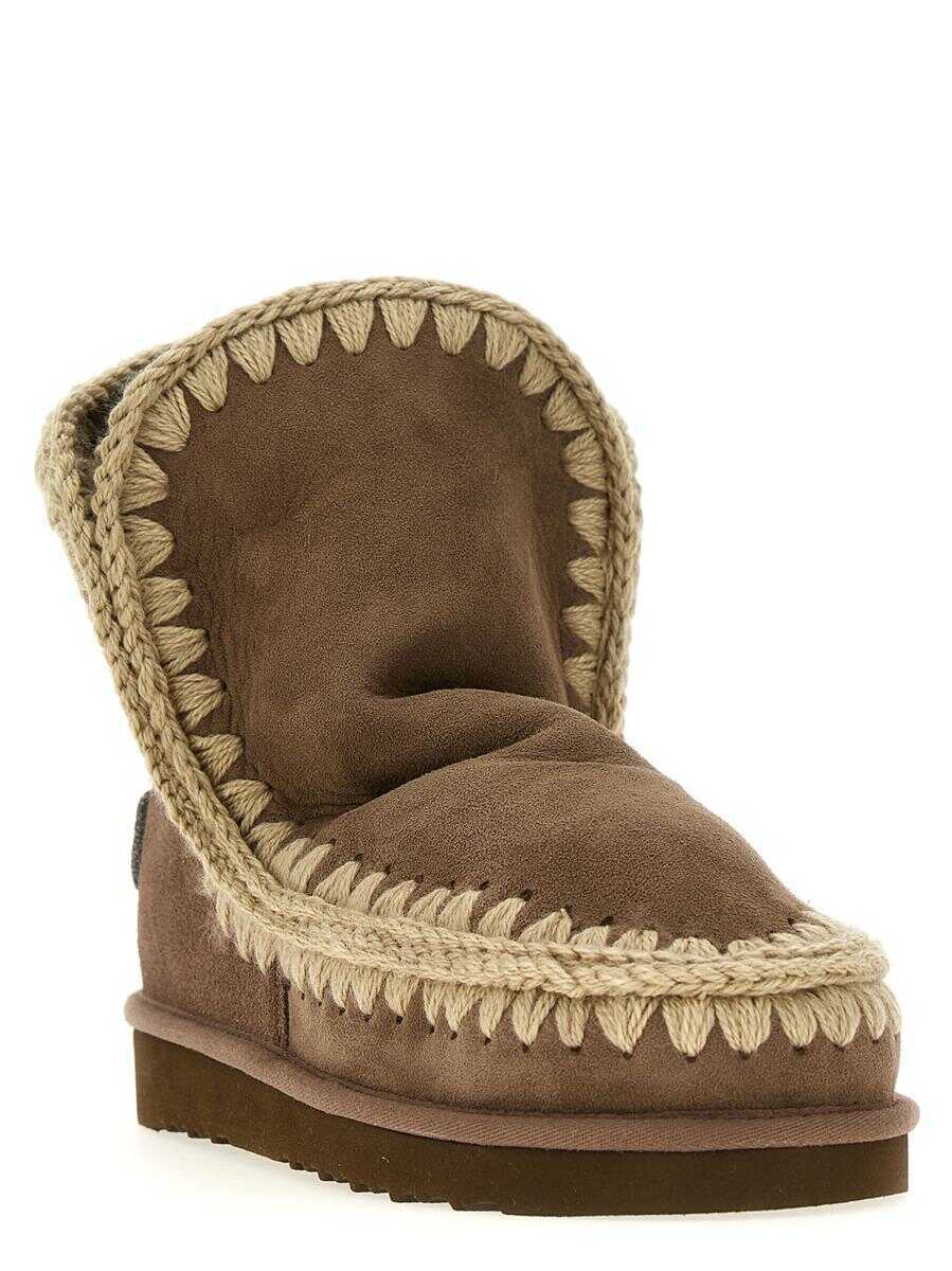 Bocanci Mou Mou Eskimo 18 Glitter Logo Ankle Boots BROWN Femei (BM 15641144) 2